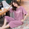 【宅家太惬意❗️新款睡衣两件套】舒适透气，棉质材质，家居外穿都可以，清新可人，短袖七分裤春夏套装薄款可家居服女-美物社 商品缩略图5