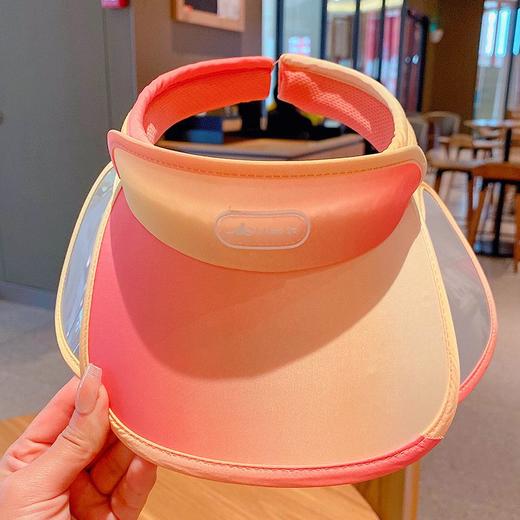 【爆款超低价预售 急单慎拍】儿童空顶防晒帽宝宝遮阳帽夏季度假男女户外渐变防紫外线大檐帽子 商品图3