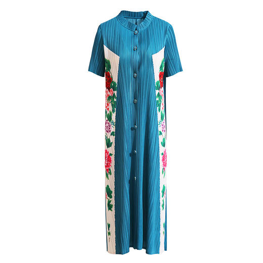 XSL E4217中式复古连衣裙洋气宽松大码裙 商品图4