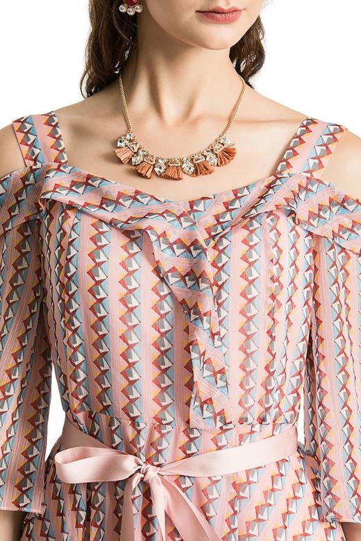 NOIR 几何印花吊带连衣裙 2912 商品图3