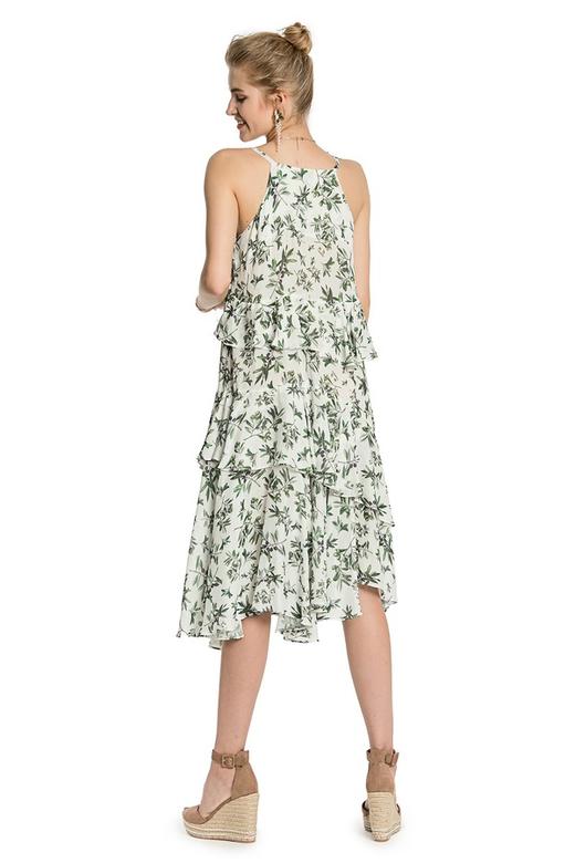 DONG DE XI 橄榄枝印花吊带连衣裙 2701 商品图3