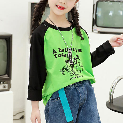裁缝学苑 TG38女童长袖T恤春秋上衣打底衫11服装裁剪图纸牛皮纸样 商品图3
