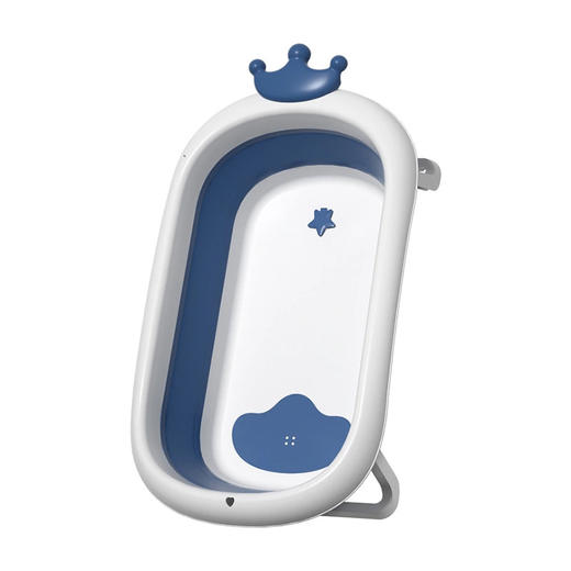 【折叠设计 智能感温 防滑处理 妈妈更省心】婴儿洗澡盆宝宝折叠浴盆新生幼儿童可坐躺家用大号沐浴盆儿童用品 商品图3