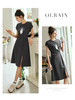 OLrain欧芮儿法式灰色针织连衣裙女夏季2023新款收腰肌理感开叉裙 商品缩略图0
