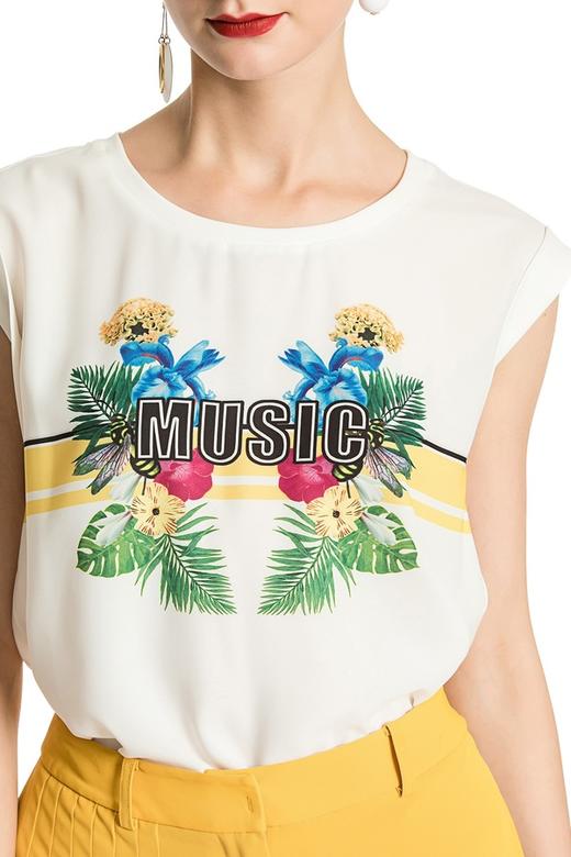 Betu百图 白色热带印花T恤 2988 商品图3