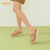 Safiya/索菲娅2023新品春夏真皮外穿休闲百搭软底坡跟凉拖 SF32110036 商品缩略图8