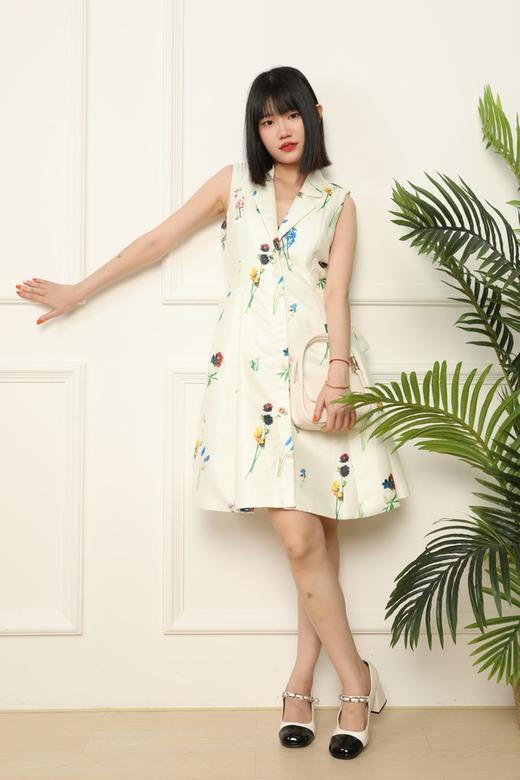 DONG DE XI 花卉印花收腰连衣裙 2719 商品图2