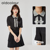 oldcolour2023夏新款黑色休闲时尚直筒显瘦新中式衬衫女O21011164 商品缩略图3