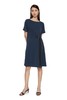 SUMMER & SAGE 海军蓝收腰连衣裙 7218 商品缩略图0
