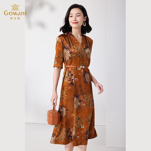 乔万尼30mm重磅真丝桑蚕丝连衣裙新款女ET2E250 商品图2