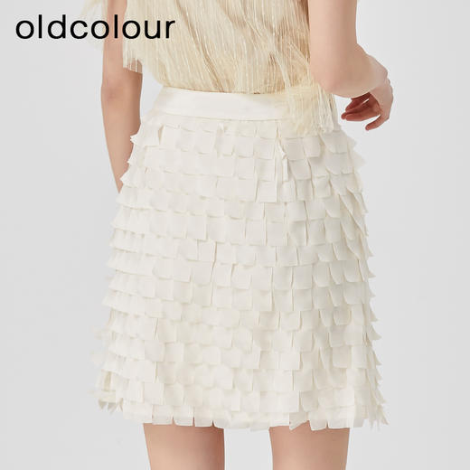 oldcolour夏季新款设计感小众高腰直筒短款半身裙女O21062167 商品图4