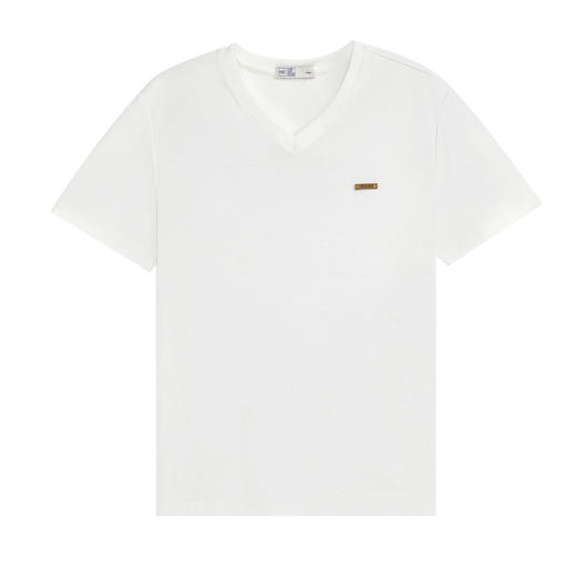 【断码清仓】HX 夏季V领短袖T恤S102320591101/02 商品图2