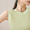 剩L/XL 芳外【短款圆领针织背心】2024夏季新款弹力无袖女式针织衫 商品缩略图4