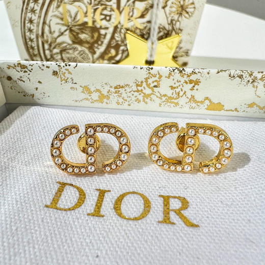 DIOR迪奥CD珍珠耳钉耳环 商品图1