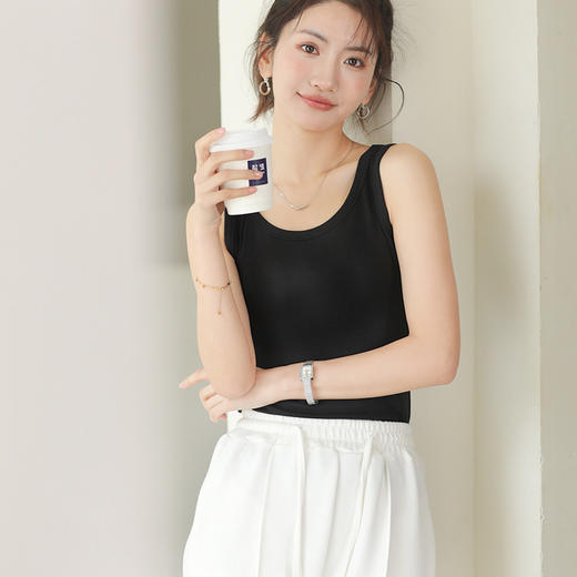 【清凉无感，遮副乳显瘦】春夏季薄款百搭日韩系小背心吊带外穿修身上衣显瘦无袖T恤打底衫 商品图6