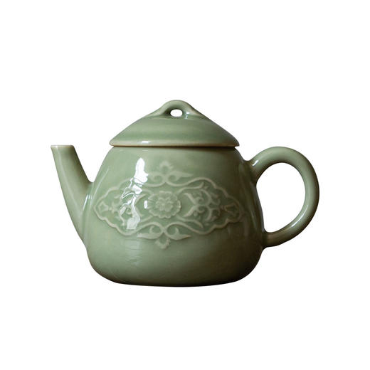 茶香记 周光武越窑茶壶160ml非遗传承人手制青翠莹润古典秀雅茶具 商品图4