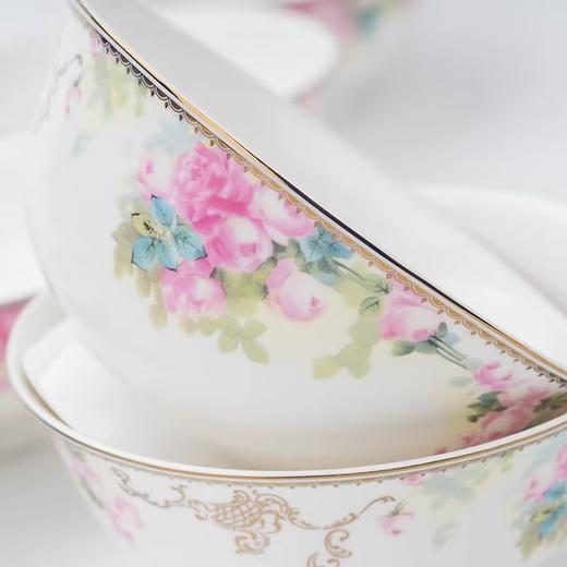 【清仓特惠3折，仅1套，无货退款】雷澳娜REONE 凯丽威廉10人用50头中式骨瓷碗碟餐具套装 商品图4