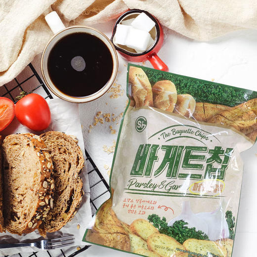 SI 蒜香面包干韩国进口奶油法式风味早餐烤面包饼干零食40 蒜香味70g 商品图2