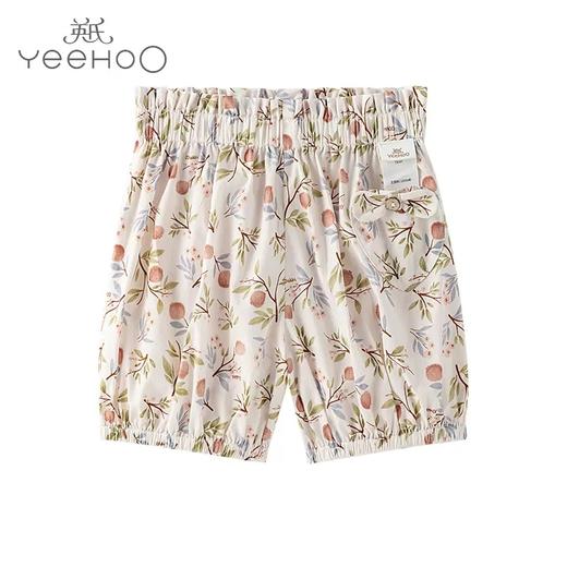 英氏女童薄款短裤纯棉碎花休闲裤2023夏季新品YRKEJ2P376A 商品图0