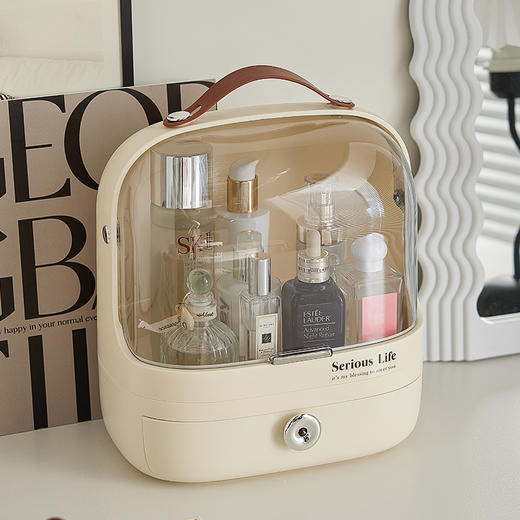 大容量抽屉式化妆品收纳盒桌面小清新护肤品整理盒 商品图1