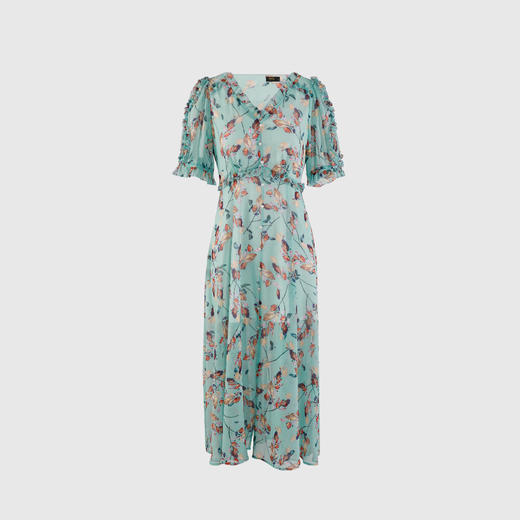 前叉大摆女人味长款连衣裙 商品图0