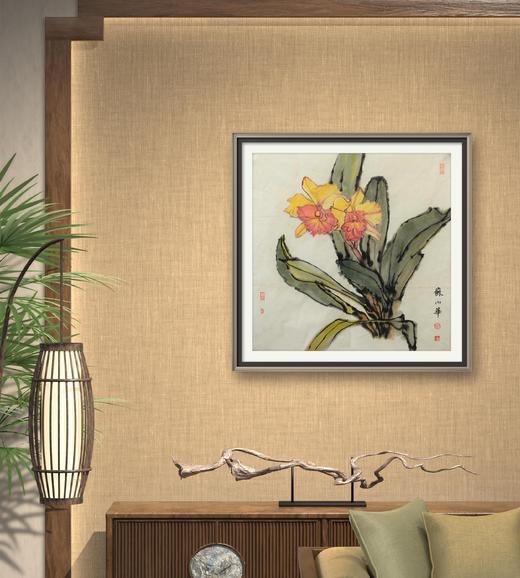 苏小华《兰花之一》国画花鸟 50CM*50CM  纸本设色 商品图1