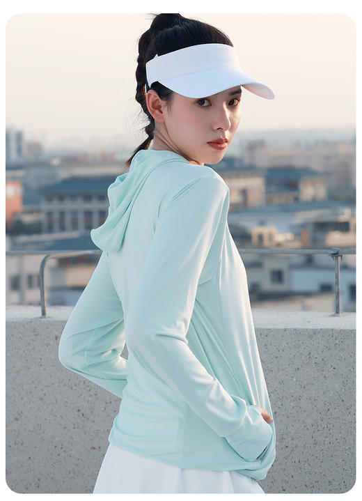 夏季新款防晒外套薄款连帽防晒服女户外长袖提花透气速干防晒衣跑IN优选32 商品图1