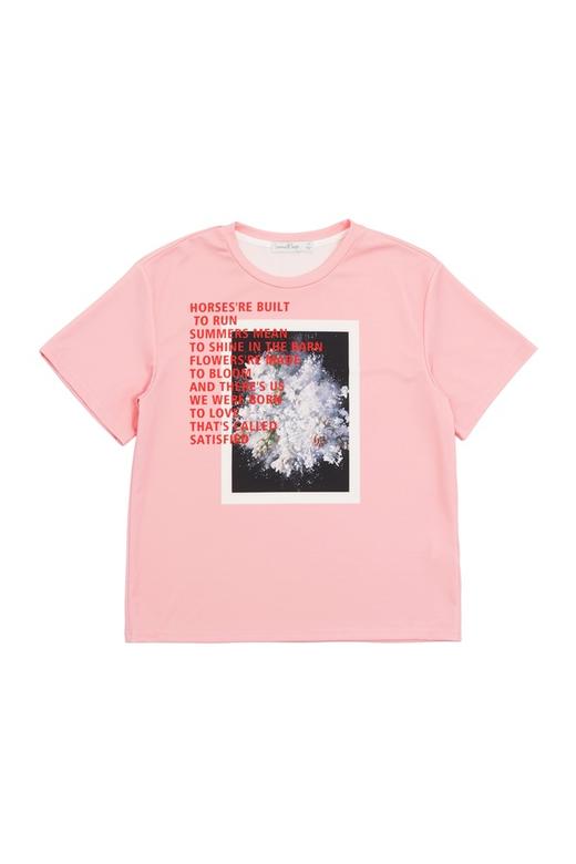 SUMMER & SAGE 粉色印花休闲T恤 6461 商品图4