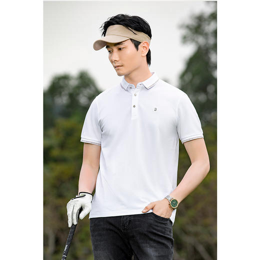 【断码清仓】HX 夏季翻领短袖T恤Y102320152101POLO杉 商品图2