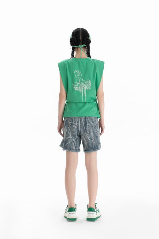 花色水洗牛仔短裤 商品图3