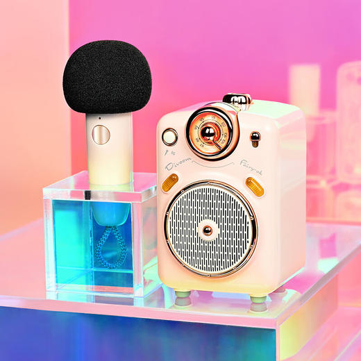 Divoom点音小魔女无线家用k歌音响蓝牙音箱迷你家庭ktv唱歌麦克风卡拉OK套装户外便携式插卡小收音机礼物 商品图7