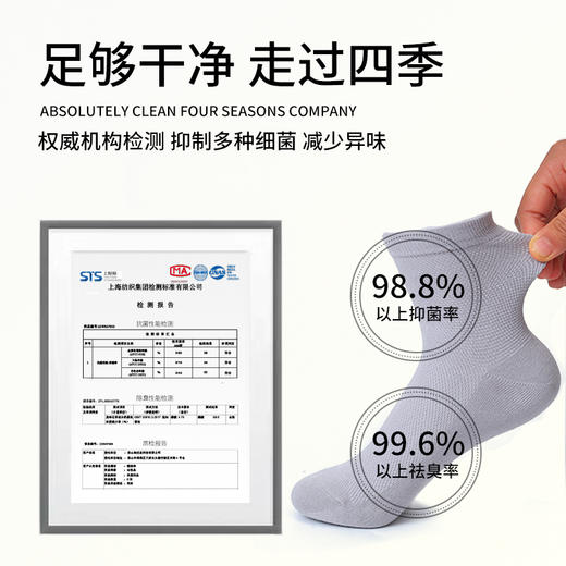【黑科技专利精油袜】米莫印品香茅草除臭精油袜 专利消臭除臭 排汗透气 舒适柔软贴合持久回弹 时尚简约百搭莫兰迪色系 男女同款 精美礼盒装/5双 商品图5