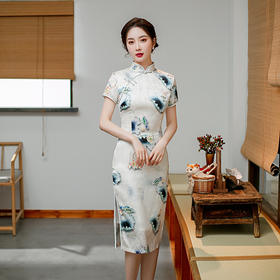 ZAYS-82245春季改良气质年轻款旗袍日常修身时尚中长旗袍