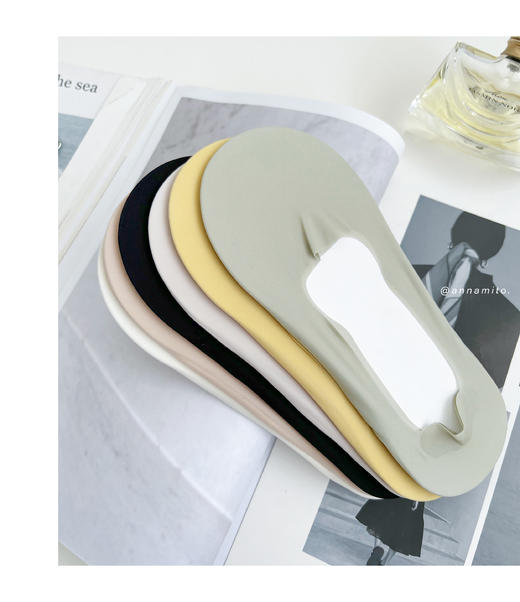 老米优品/ 3双1组，2组包邮❤原色原初 自然自在《 任意剪不脱丝女士纯色船袜》盛夏大爱~ WZ230426C 商品图4