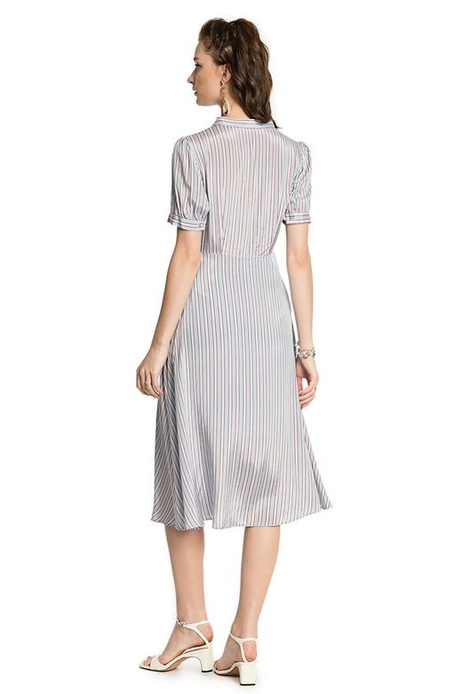 SUMMER & SAGE 蝴蝶结领结条纹连衣裙 2994 商品图2