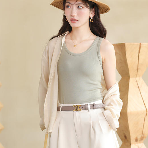【清凉无感，遮副乳显瘦】春夏季薄款百搭日韩系小背心吊带外穿修身上衣显瘦无袖T恤打底衫 商品图9