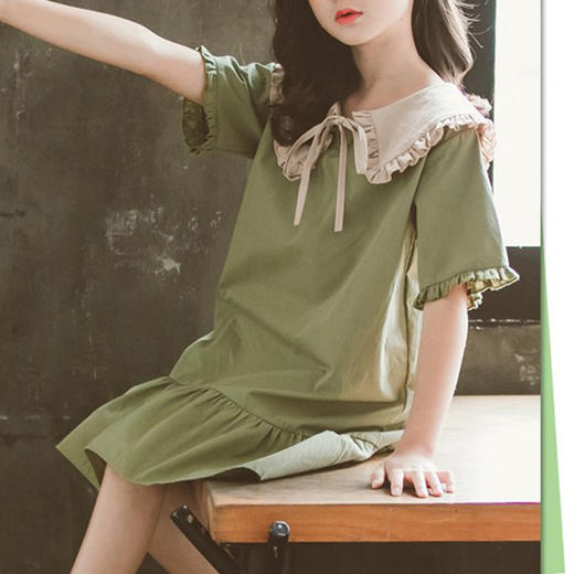 裁缝学苑 TG31女童连衣裙娃娃领荷叶边11服装裁剪图纸牛皮纸样 商品图4