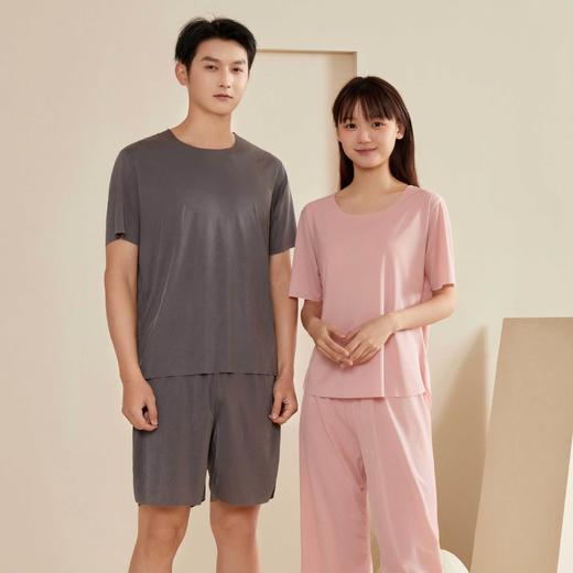 【休闲时尚❗️网红宽松情侣睡衣两件套】透气凉爽，懒人套装，穿着舒适，清新透气，凉凉套装懒人，冰丝质地，外穿家居服都可以，冰爽夏季休闲 商品图2