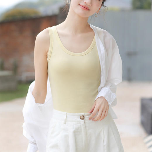 【清凉无感，遮副乳显瘦】春夏季薄款百搭日韩系小背心吊带外穿修身上衣显瘦无袖T恤打底衫 商品图8
