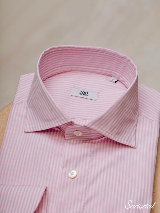 100Hands 粉色条纹海岛棉衬衫 Alumo 商品图1