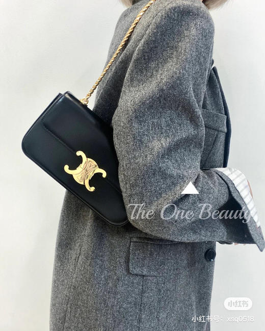 凯旋门链条腋下包黑金 商品图4