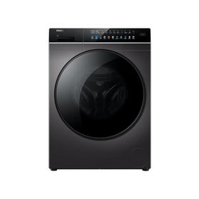 海尔（Haier）晶彩系列 10KG滚筒 洗烘一体 直驱变频  微蒸汽空气洗 智能投放 app远程控制 中途添衣 触控彩膜屏 玉墨银外观 EG100HPRO8SU1
