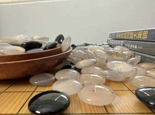 天然草花玛瑙围棋子 商品图0