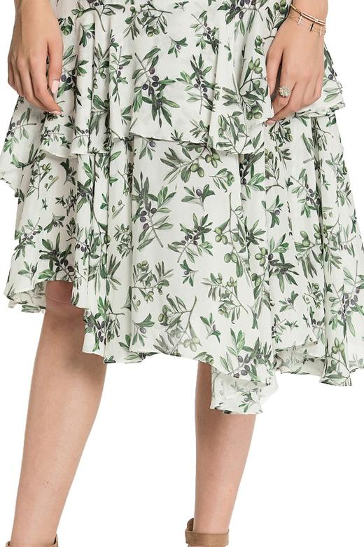 DONG DE XI 橄榄枝印花吊带连衣裙 2701 商品图4