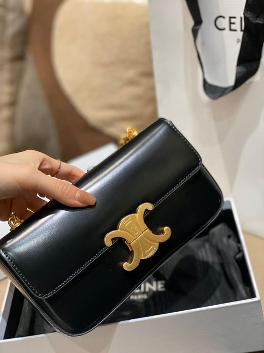 凯旋门链条腋下包黑金 商品图7