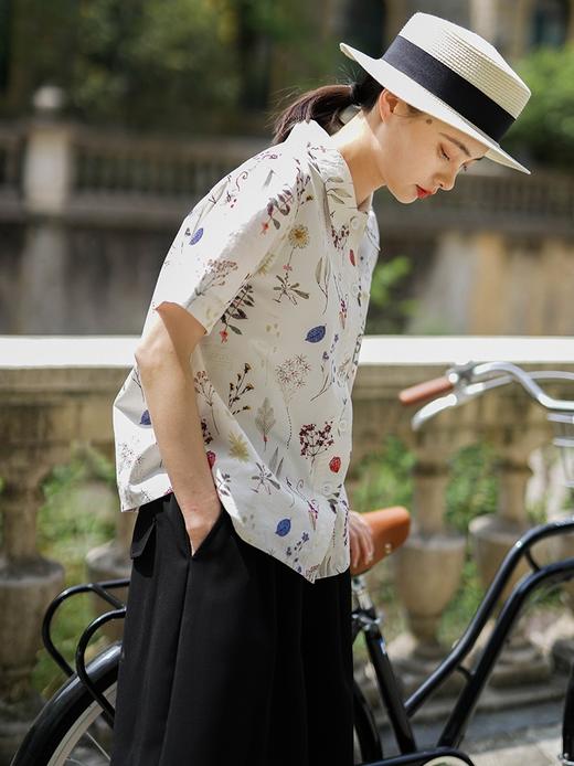 浮生八记/21B011/植物集花卉衬衫 商品图1