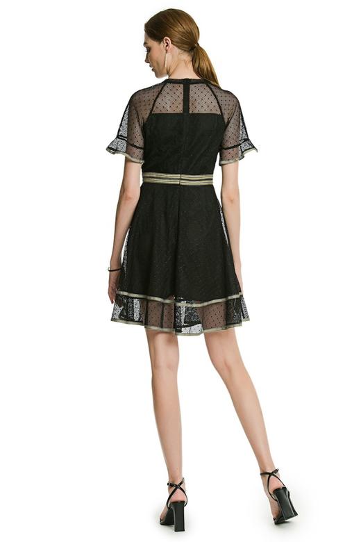 SUMMER & SAGE 黑色半透明绣花连衣裙 2883 商品图4