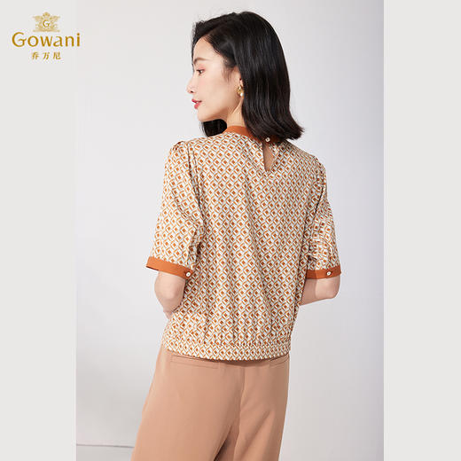 乔万尼真丝短袖女夏新品衬衫桑蚕丝衬衣ET2C252 商品图4