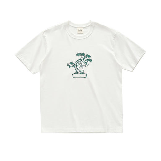 吃茶去chichaqu全棉圆领短袖T恤 印花松 商品图0