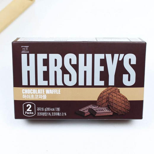 好时（HERSHEY'S） 韩国进口新品好时瓦夫饼干巧克力味饼干薄片HERSHEY'S浓厚华夫饼 好时瓦夫饼55g 商品图4